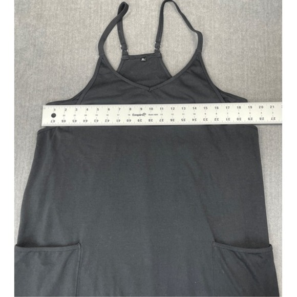 Athletic Romper Dress Built In Shorts Size XL Black Athleisure Sporty Casual - Picture 6 of 8